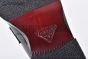 Prada Classic Boot with Logo Plate Brown Burnished Leather