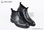 Prada Classic Brogue Boot I Black Grain Leather