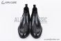 Prada Classic Brogue Boot I Black Grain Leather