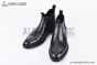 Prada Classic Brogue Boot I Black Grain Leather