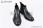 Prada Classic Brogue Boot I Black Grain Leather