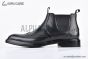 Prada Classic Brogue Boot I Black Grain Leather