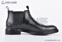 Prada Classic Brogue Boot I Black Grain Leather