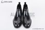 Prada Classic Brogue Boot I Black Burnished Leather