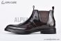 Prada Classic Brogue Boot I Brown Burnished Leather