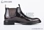 Prada Classic Brogue Boot I Brown Burnished Leather