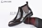 Prada Classic Brogue Boot II Brown Burnished Leather