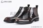 Prada Classic Brogue Boot II Brown Burnished Leather