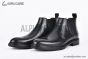 Prada Classic Brogue Boot II Black Grain Leather