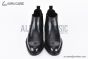Prada Classic Brogue Boot III Black Grain Leather