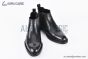 Prada Classic Brogue Boot III Black Grain Leather