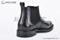 Prada Classic Brogue Boot III Black Grain Leather