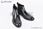 Prada Classic Brogue Boot III Black Burnished Leather