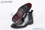 Prada Classic Brogue Boot III Black Burnished Leather