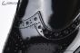 Prada Classic Brogue Boot III Black Burnished Leather