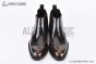 Prada Classic Brogue Boot III Brown Burnished Leather