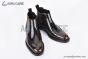 Prada Classic Brogue Boot III Brown Burnished Leather