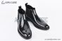 Prada Classic Smooth Boot II Black Burnished Leather