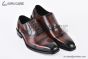 Ferragamo Tramezza Oxford with Toe Cap Black to Brown Gradient Leather
