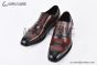Ferragamo Tramezza Oxford with Toe Cap Black to Brown Gradient Leather
