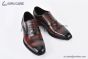 Ferragamo Tramezza Oxford with Toe Cap Black to Brown Gradient Leather