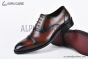 Ferragamo Tramezza Oxford with Toe Cap Black to Brown Gradient Leather