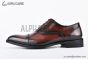 Ferragamo Tramezza Oxford with Toe Cap Black to Brown Gradient Leather
