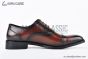 Ferragamo Tramezza Oxford with Toe Cap Black to Brown Gradient Leather