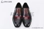 Ferragamo Tramezza Oxford Brogue Black to Brown Gradient Leather