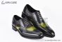 Ferragamo Tramezza Oxford Brogue Black to Yellow Gradient Leather