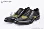 Ferragamo Tramezza Oxford Brogue Black to Yellow Gradient Leather