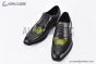 Ferragamo Tramezza Oxford Brogue Black to Yellow Gradient Leather
