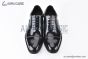 Ferragamo Tramezza Oxford with Toe Cap Black Patent Leather