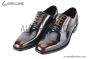 Ferragamo Tramezza Oxford with Toe Cap Black to Brown Gradient Patent Leather