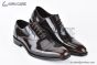 Ferragamo Tramezza Oxford with Toe Cap Black to Brown Gradient Patent Leather