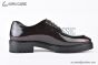Prada Lace-up Derby Brown Patent Leather