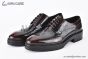 Prada Lace-up Oxford Brogue Brown Patent Leather