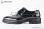 Prada Lace-up Oxford Brogue Black Patent Leather