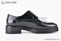 Prada Lace-up Oxford Brogue Black Patent Leather