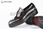 Prada Loafer with Logo Plate Brown Patent Leather