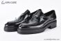 Prada Loafer with Logo Plate Black Patent Leather