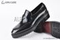 Prada Loafer with Logo Plate Black Patent Leather