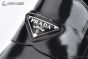 Prada Loafer with Logo Plate Black Patent Leather