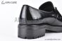 Prada Loafer with Logo Plate Black Patent Leather