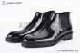 Prada Classic Smooth Boot Black Burnished Leather