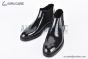 Prada Classic Smooth Boot Black Burnished Leather