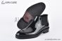 Prada Classic Smooth Boot Black Burnished Leather