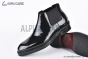 Prada Classic Smooth Boot Black Burnished Leather