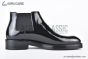 Prada Classic Smooth Boot Black Burnished Leather