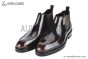 Prada Classic Boot with Side Logo Brown Burnished Leather